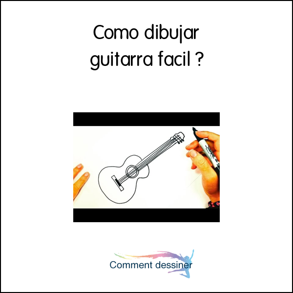 Como dibujar guitarra facil